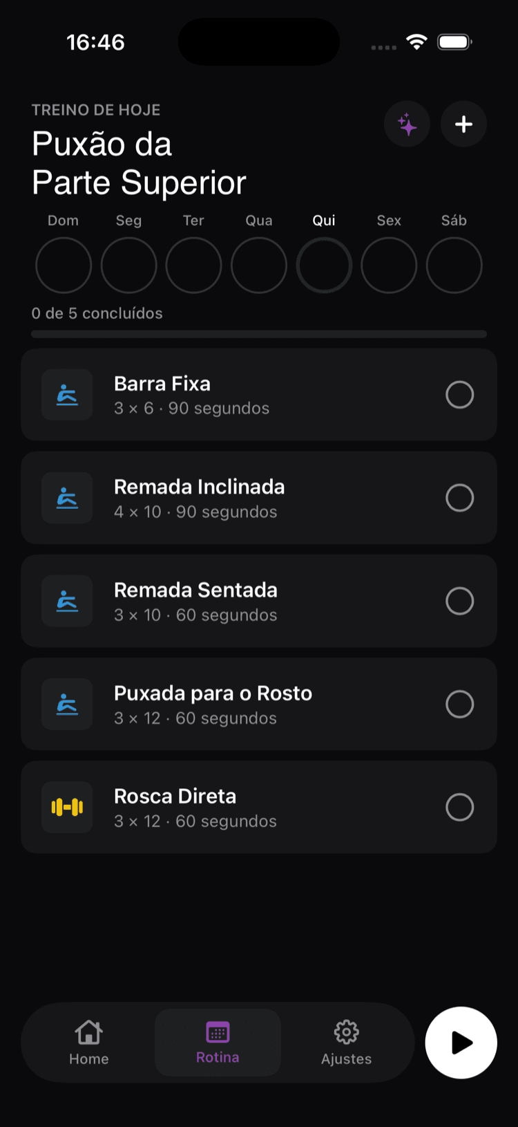 Sua semana, planejada